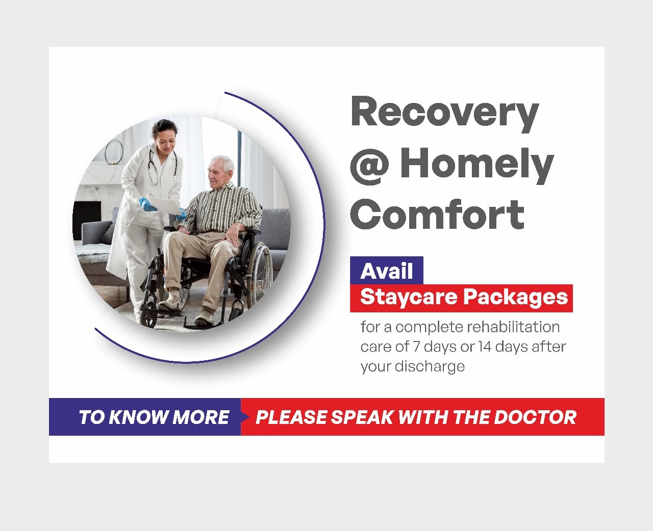 Stay Care recovery — post-surgical rehabilitation packages.
